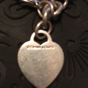 Tiffany $ Co sterling silver heart tag bracelet